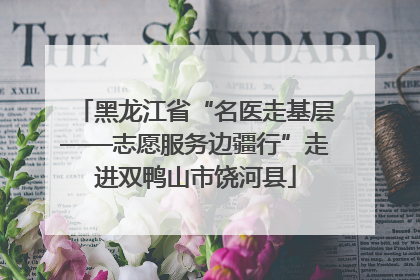 黑龙江省“名医走基层——志愿服务边疆行”走进双鸭山市饶河县