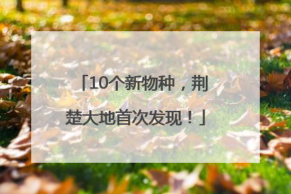 10个新物种，荆楚大地首次发现！