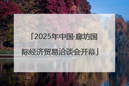 2025年中国·廊坊国际经济贸易洽谈会开幕