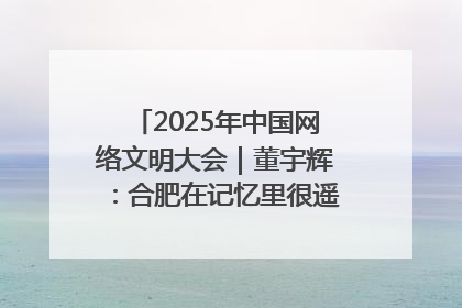 2025年中国网络文明大会｜董宇辉：合肥在记忆里很遥远也很亲切