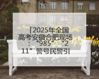 2025年全国高考安徽合肥现场：“985”“211”警号民警引家长打卡