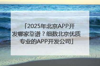 2025年北京APP开发哪家靠谱？细数北京优质专业的APP开发公司