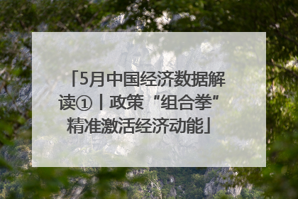 5月中国经济数据解读①丨政策“组合拳”精准激活经济动能