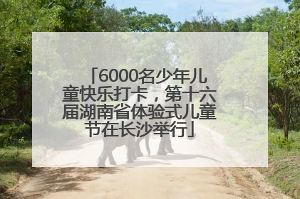 6000名少年儿童快乐打卡，第十六届湖南省体验式儿童节在长沙举行