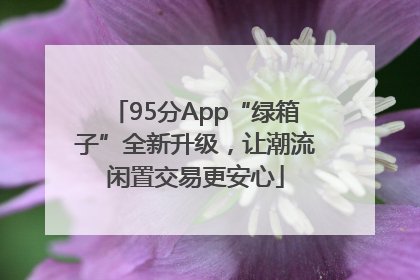 95分App“绿箱子”全新升级，让潮流闲置交易更安心