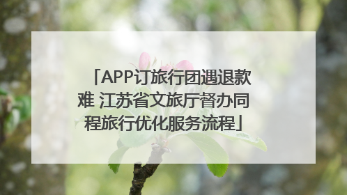 APP订旅行团遇退款难 江苏省文旅厅督办同程旅行优化服务流程